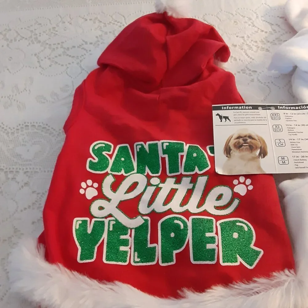 Holiday Time (S) Santa Hoodie & Wag & Bone (S) Easter Bunny Outfit.